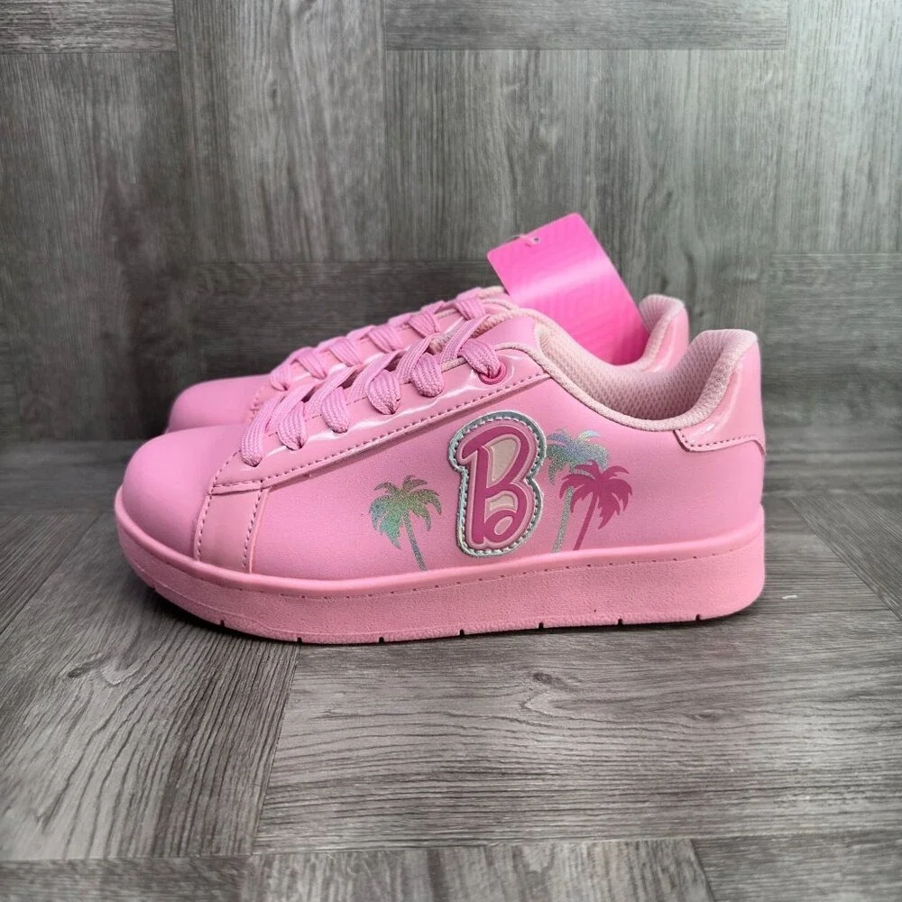 Barbie Sneakers Kids Size 3 Pink New Low Top‎ Palm Tree Barbiecore Pink Mono